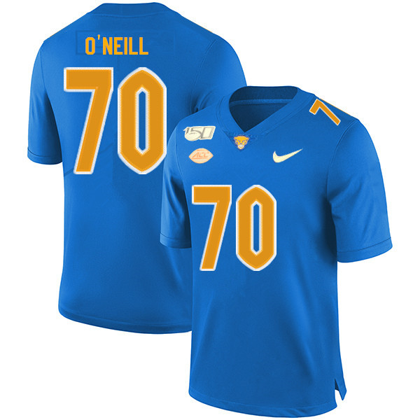 2019 Men #70 Brian O'Neill Pitt Panthers College Football Jerseys Sale-Royal